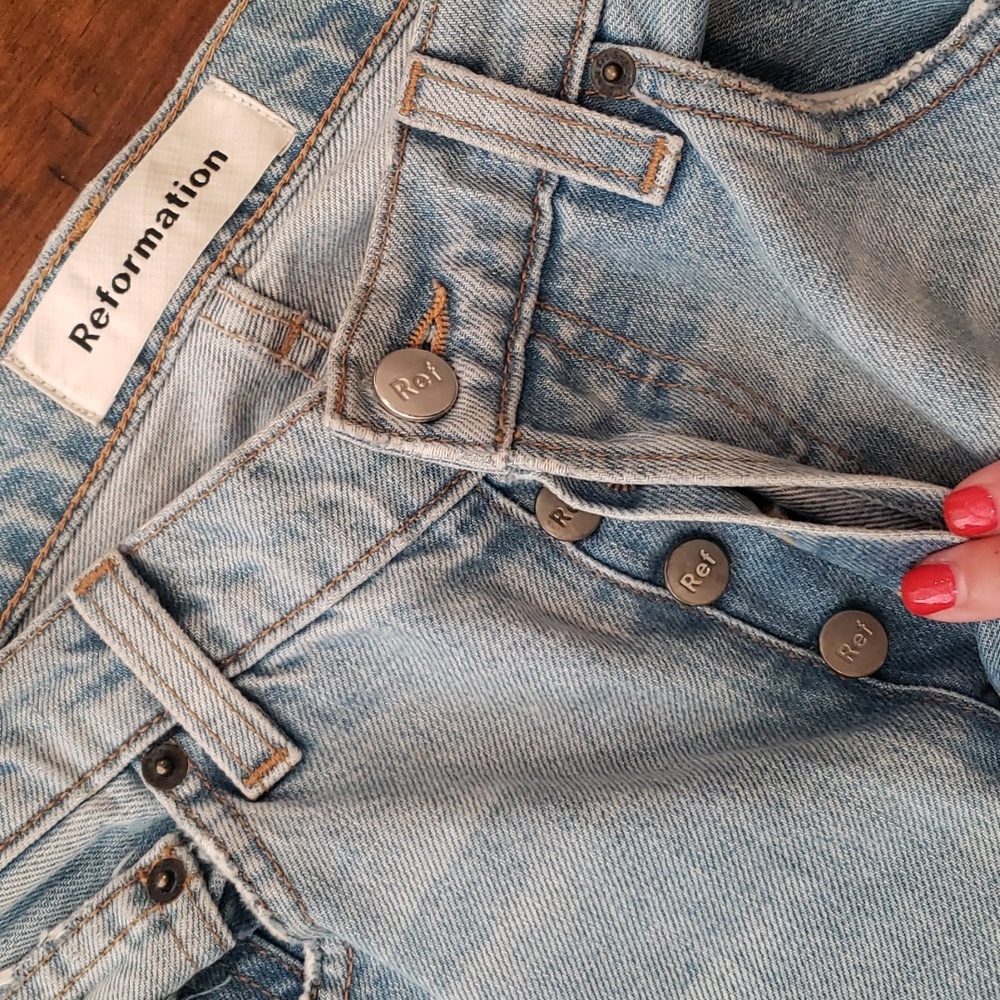 Reformation Light Blue Women Jeans - Picture 5 of 9